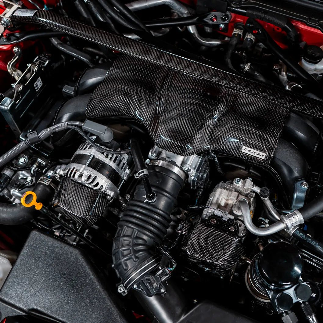 Compressive Tuning EngineArt Carbon Fiber Intake Manifold Cover - 2022-2026 Subaru BRZ / Toyota GR86 (Full Kit)