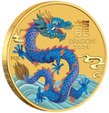 2024 Australia Lunar Dragon BU Colorized 1/20 oz Gold Coin