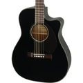 Fender CC-60SCE Concert Acoustic Electric Guitar - Walnut Fingerboard, Black (New)