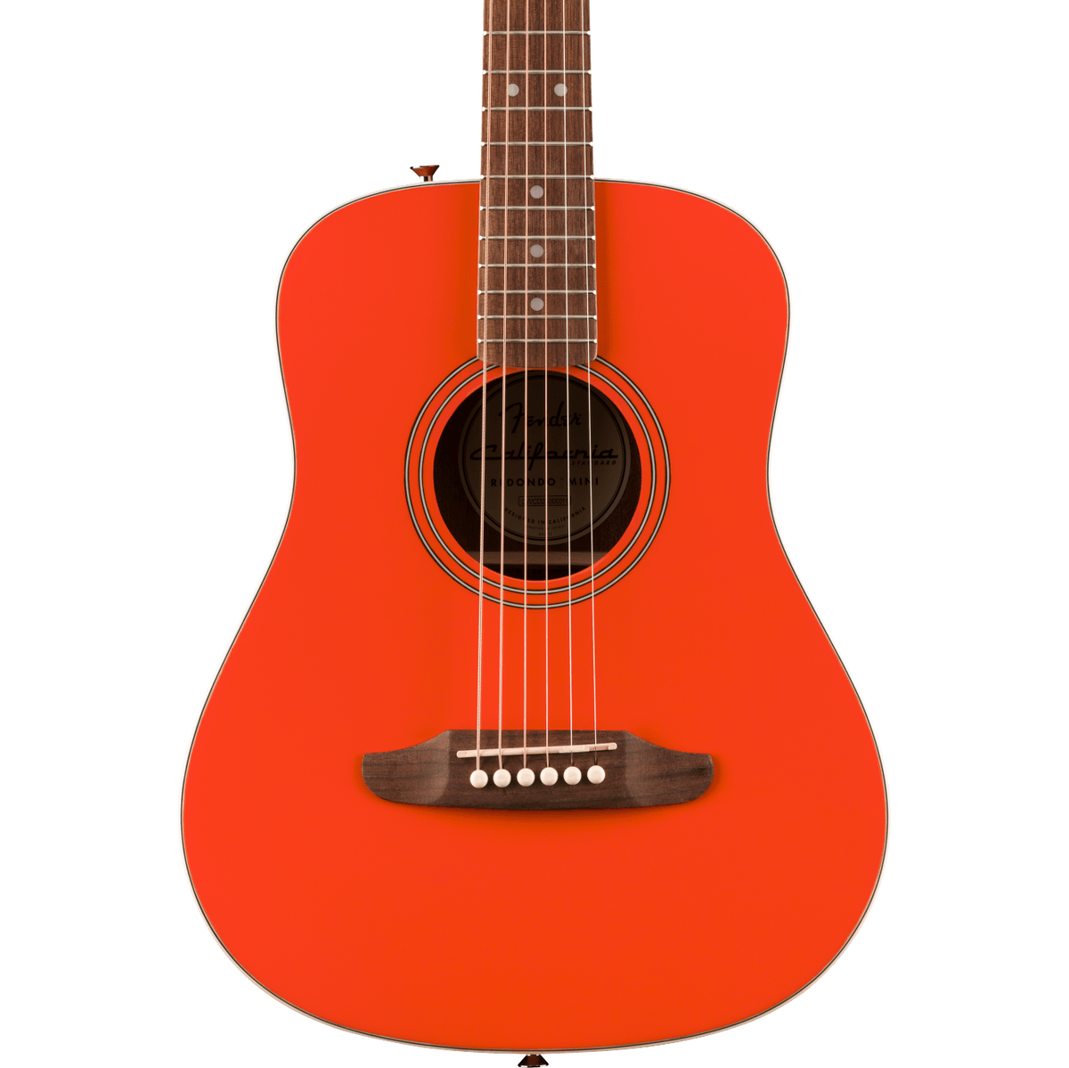 Fender California Standard Redondo Mini Acoustic Guitar - Spruce Top, Fiesta Red (New)