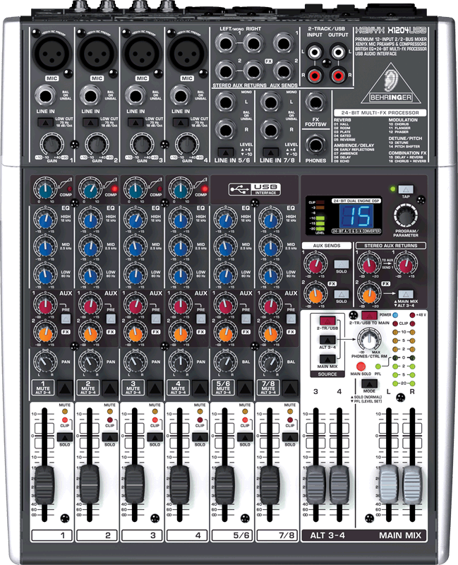 Behringer Xenyx X1204 Usb Mixer With Effects (New)