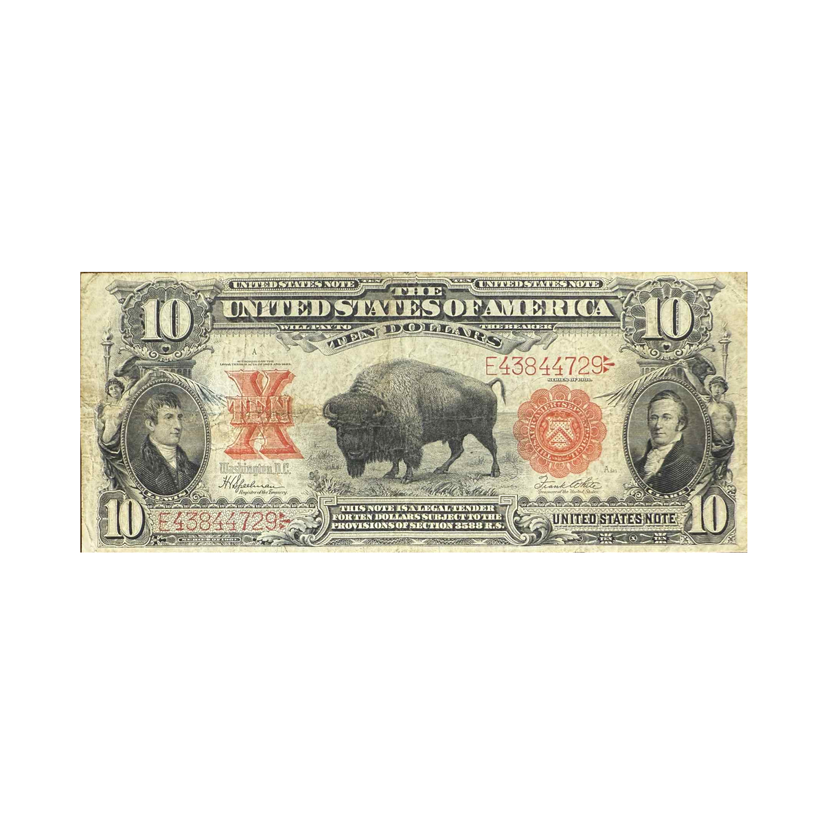 1901 $10 Bison Currency Note
