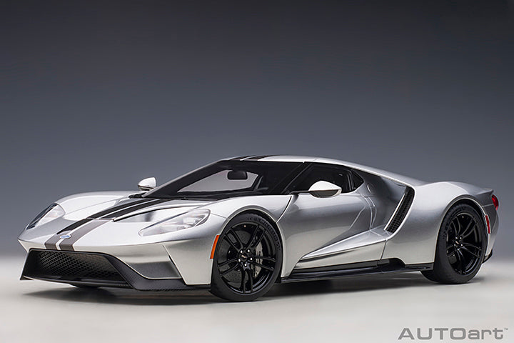 AUTOart 2017 Ford GT Ingot Silver w/ Black Stripes 1:12 (Default Title (3722))