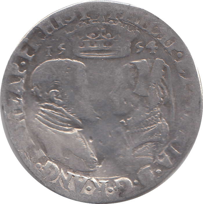 1554 SHILLING PHILIP AND MARY