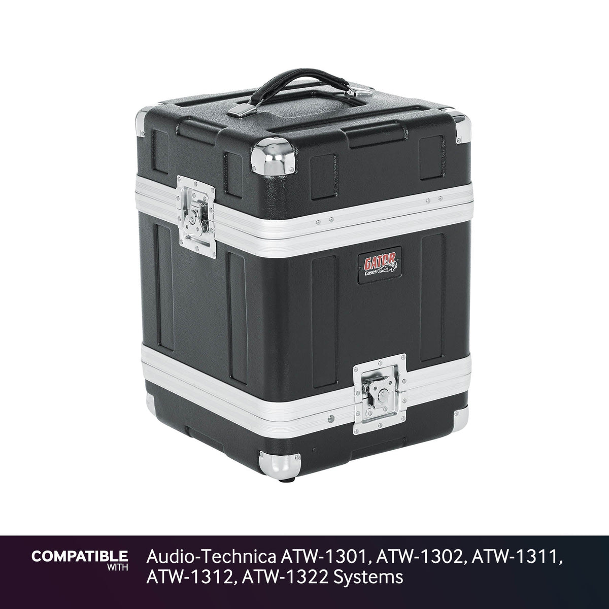 Gator 4-System Case for Audio-Technica ATW-1301, ATW-1302, ATW-1311, ATW-1312, ATW-1322 Systems