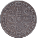 1668 8 OVER 4 HALFCROWN ( GF )