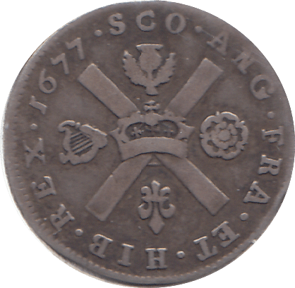 1677 SCOTLAND 1/6 DOLLAR