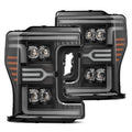 17-19 Ford Super Duty MKII NOVA-Series LED Projector Headlights Black (No converter ( for stock halogen headlights +$0.00 ))