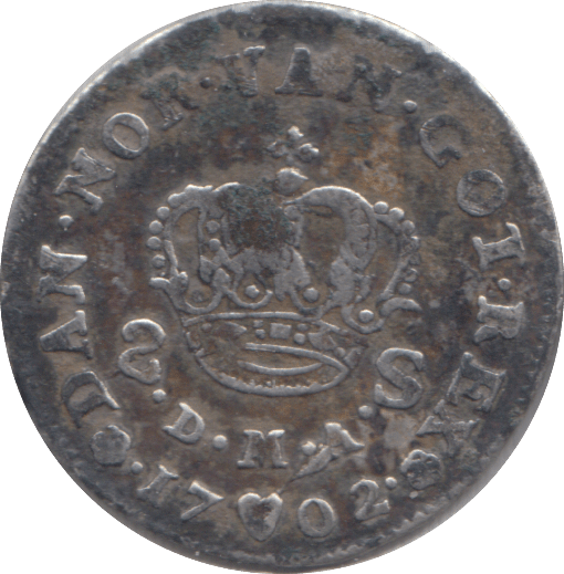 1702 SILVER DENMARK 8 SKILLING