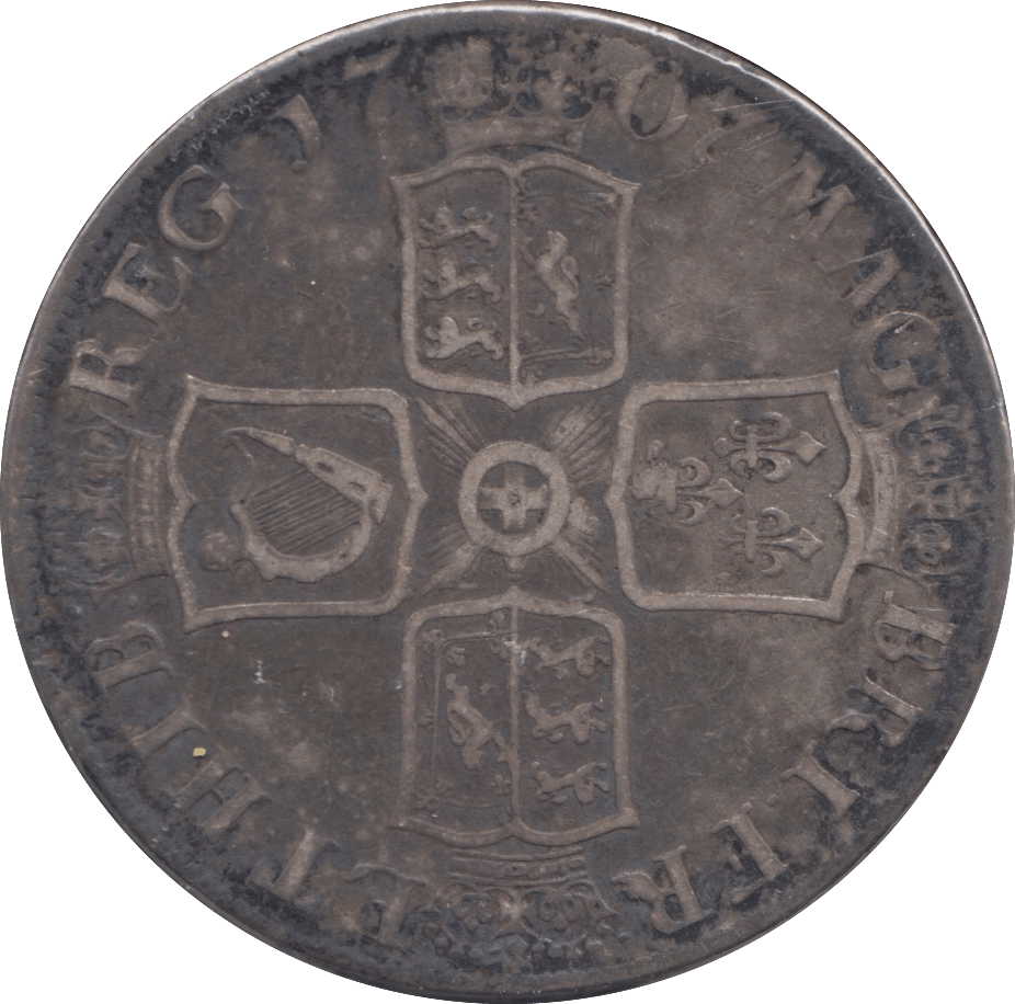 1707 CROWN ( FINE ) EXETER MINT