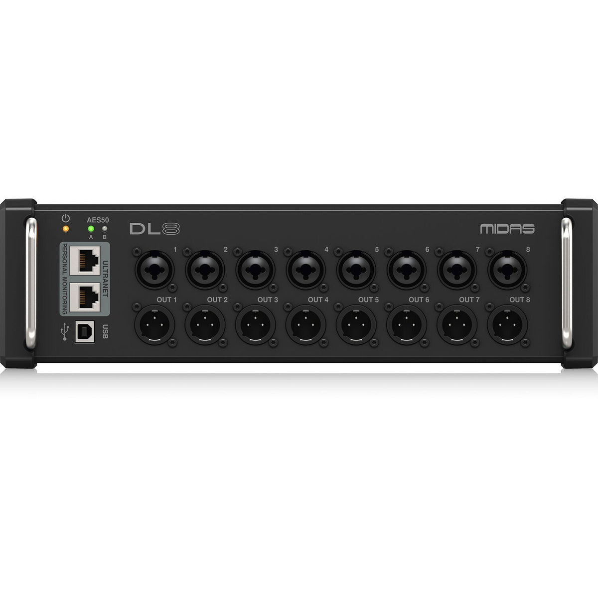 Midas DL8 PoE-Powered 8x8 Stage Box with Midas PRO Preamps (New)