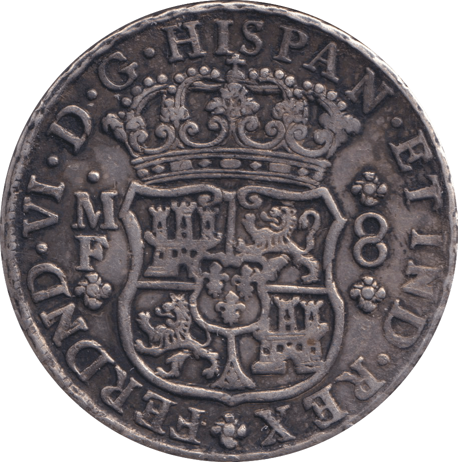 1747 SILVER 8 REALES MEXICO SPANISH COLONY