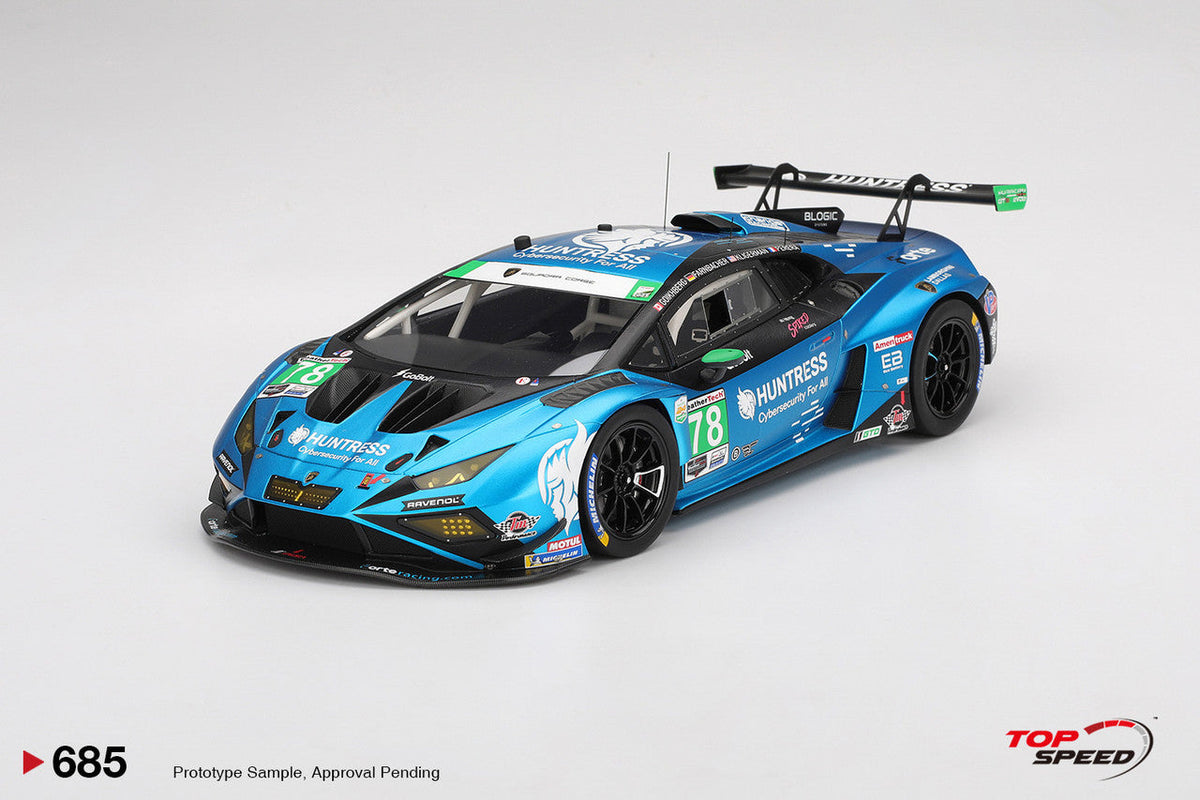 Topspeed Lamborghini Huracan GT3 EVO2 #78 Forte Racing IMSA 2025 Daytona 24hrs Blue 1:18