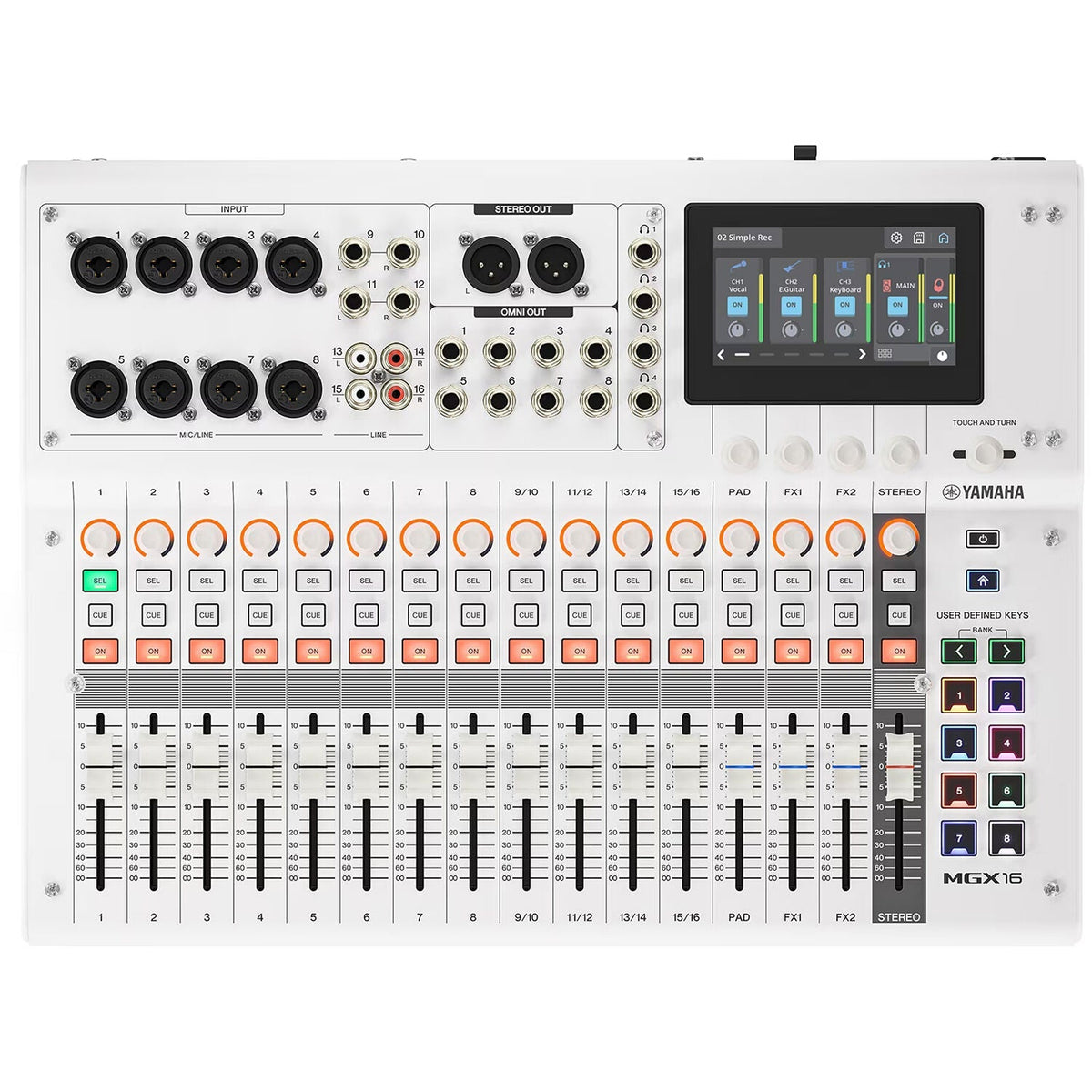 Yamaha MGX16 22-Channel Digital Mixing Console with Audio Interface - White (New)