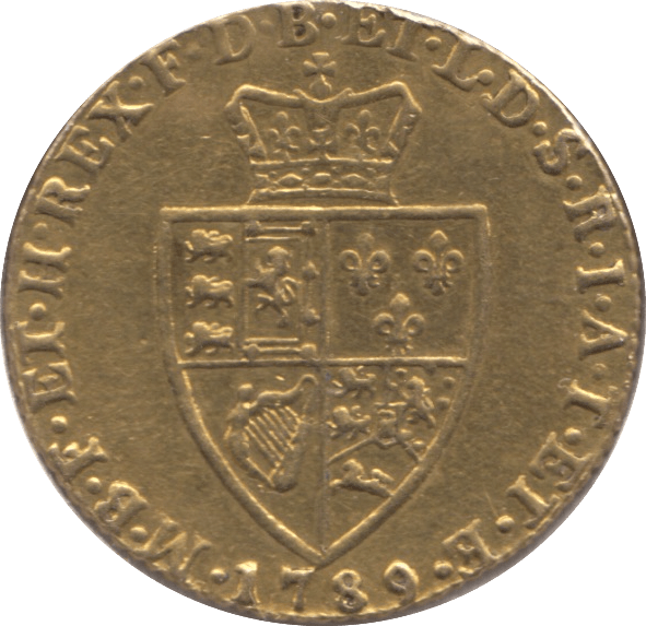 1789 GOLD ONE GUINEA ( GVF ) GEORGE III
