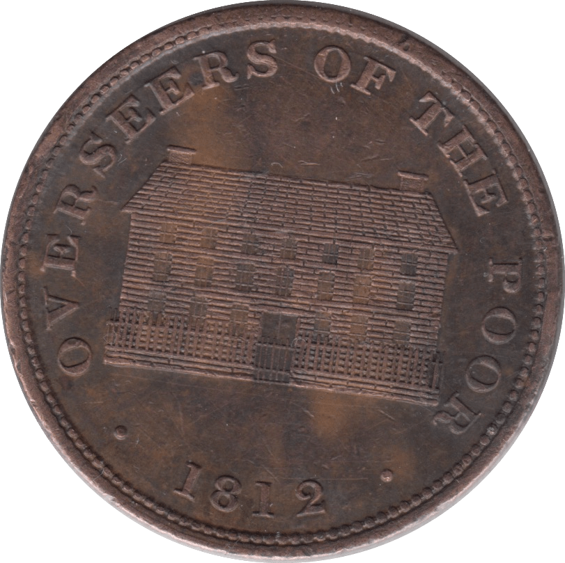 1812 OVERSEERS OF THE POOR PENNY TOKEN SHEFFIELD