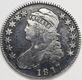 1817 Punctuated Date Bust Half . . . . Very Fine