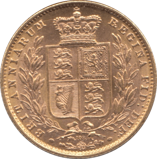 1871 GOLD SOVEREIGN ( AUNC ) DIE 108