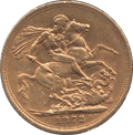 1872 GOLD SOVEREIGN ( VF )