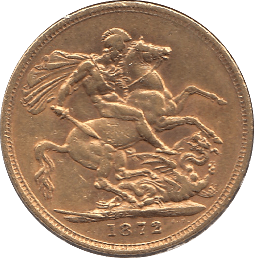 1872 GOLD SOVEREIGN ( VF )