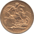 1889 GOLD SOVEREIGN ( VF )