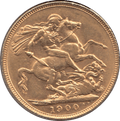1900 GOLD SOVEREIGN ( VF )