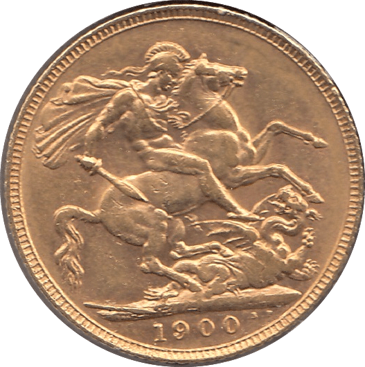 1900 GOLD SOVEREIGN ( VF )