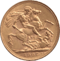 1907 GOLD SOVEREIGN ( EF )