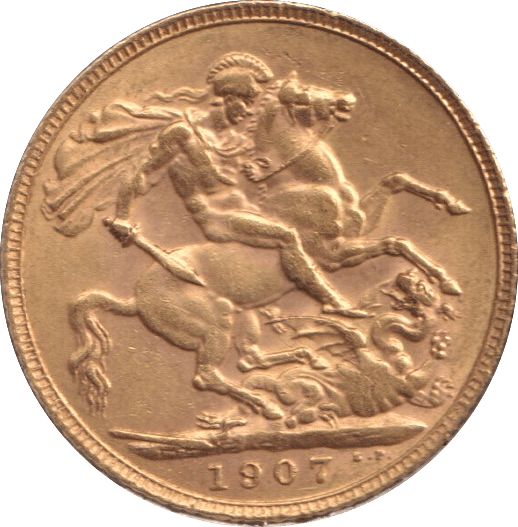 1907 GOLD SOVEREIGN ( EF )