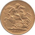 1907 GOLD SOVEREIGN ( EF )