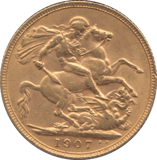 1907 GOLD SOVEREIGN ( EF )