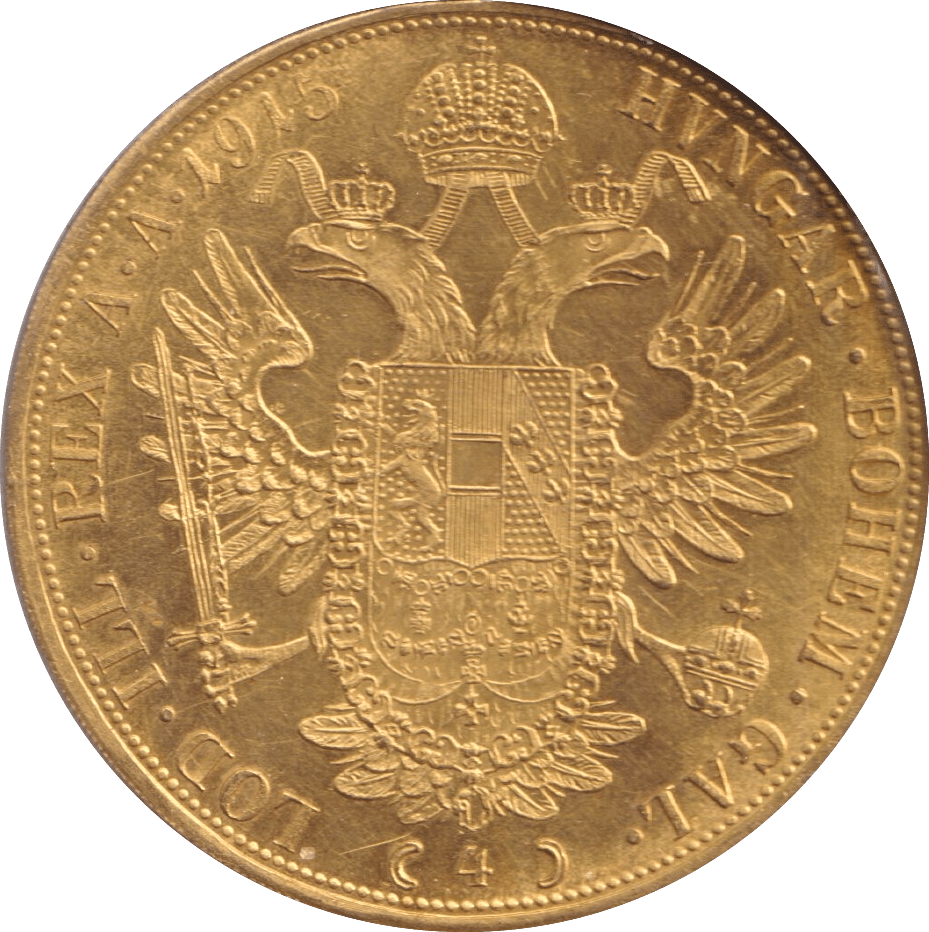 1915 GOLD 4 DUCAT AUSTRIA