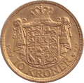 1917 GOLD 10 KRONER DENMARK