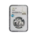 1942 Walking Liberty Silver Half Dollar - NGC MS67 Sight White