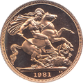 1981 GOLD SOVEREIGN ( PROOF )