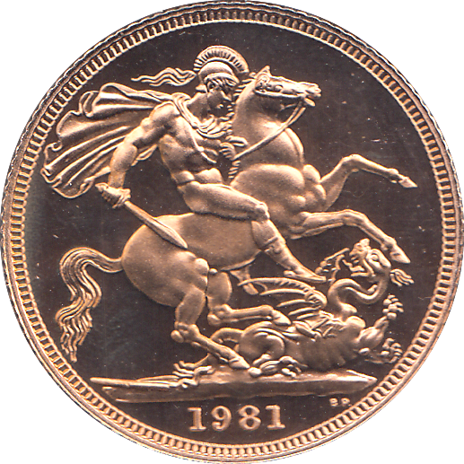 1981 GOLD SOVEREIGN ( PROOF )