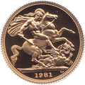 1981 GOLD SOVEREIGN ( PROOF )