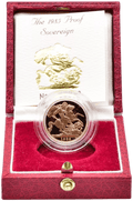1985 GOLD PROOF SOVEREIGN BOXED