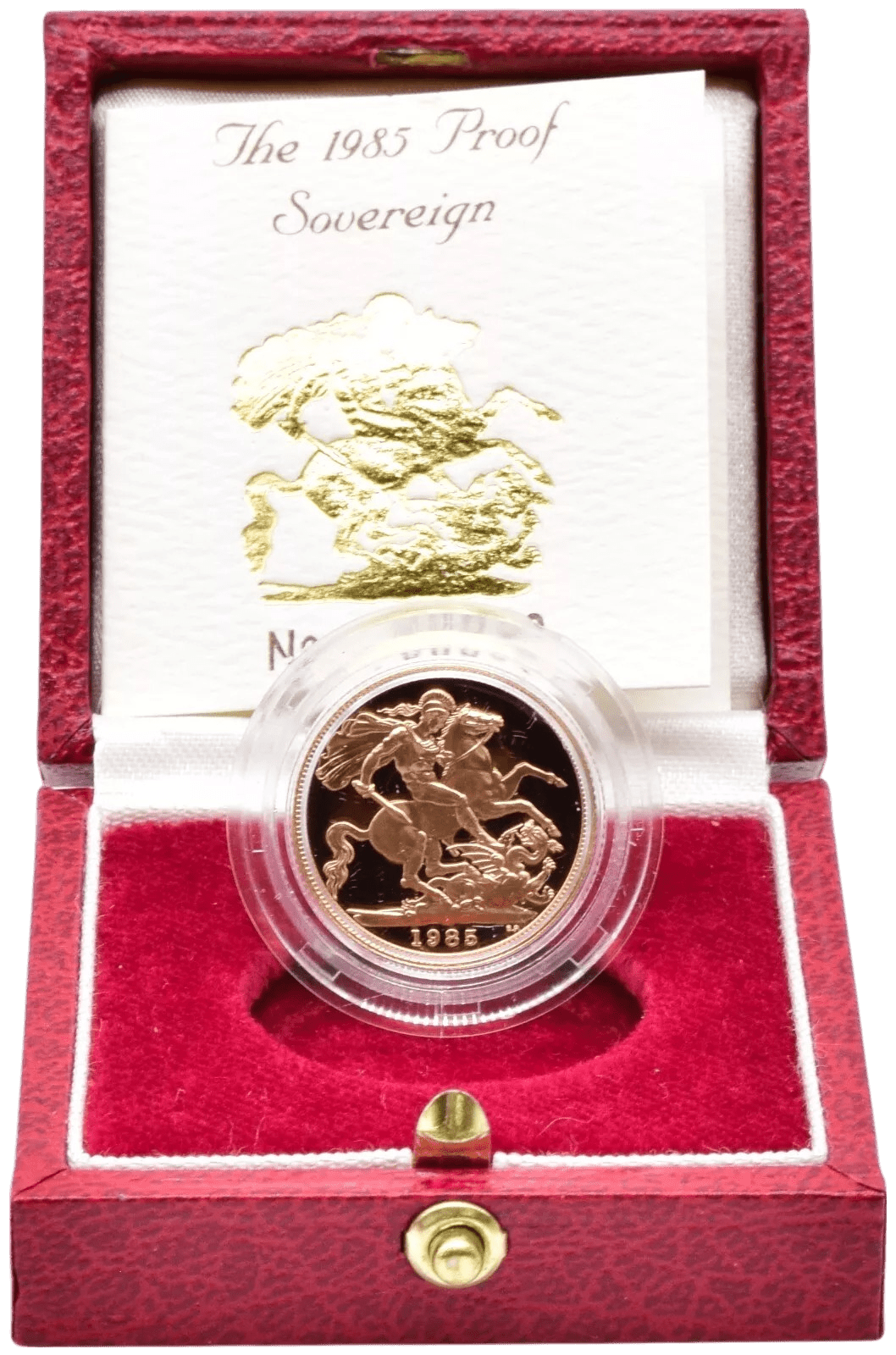 1985 GOLD PROOF SOVEREIGN BOXED