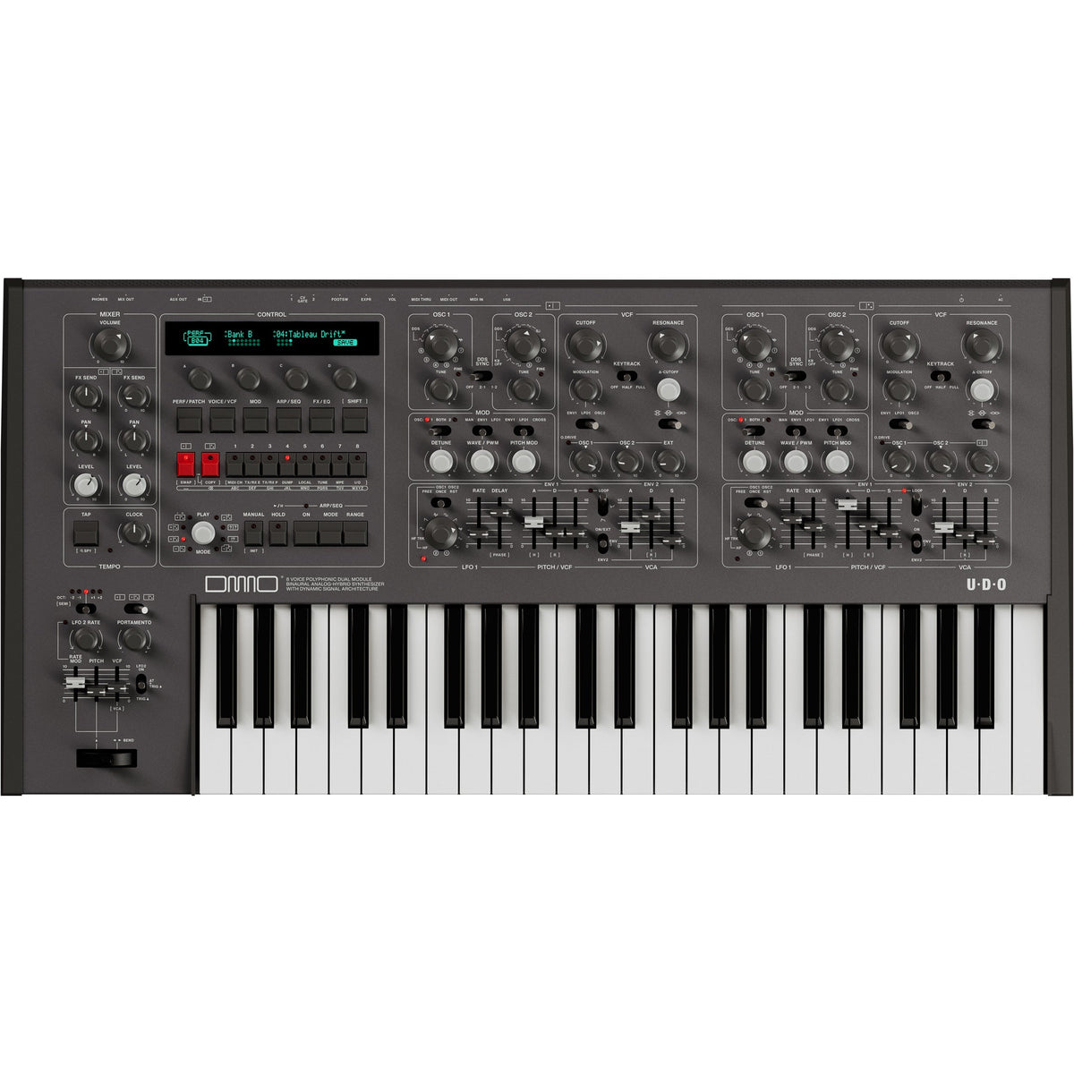 UDO Audio DMNO 8 Voice Analog Hybrid Synthesizer - Black (New)