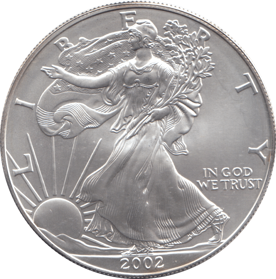 2002 AMERICAN EAGLE SILVER DOLLAR 1 OZ FINE SILVER USA
