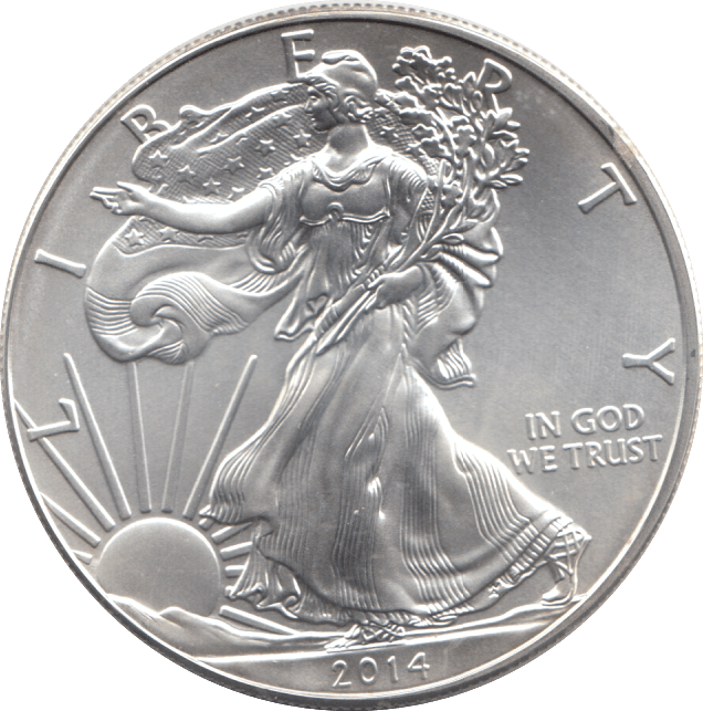 2014 AMERICAN EAGLE SILVER DOLLAR 1 OZ FINE SILVER USA