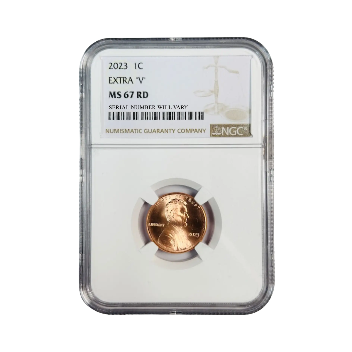 2023 Lincoln Shield Cent - EXTRA "V" - NGC MS67 RD