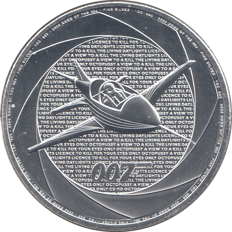 2025 SILVER TWO POUNDS 007 JAMES BOND ( BU )