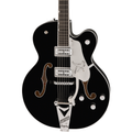 Gretsch Falcon Hollow Body Electric Guitar with String-Thru Bigsby - Black (New)
