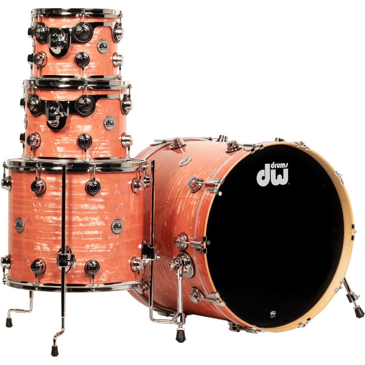Drum Workshop Collectors Series 4-Piece Shell Kit - Pink Coral (New)