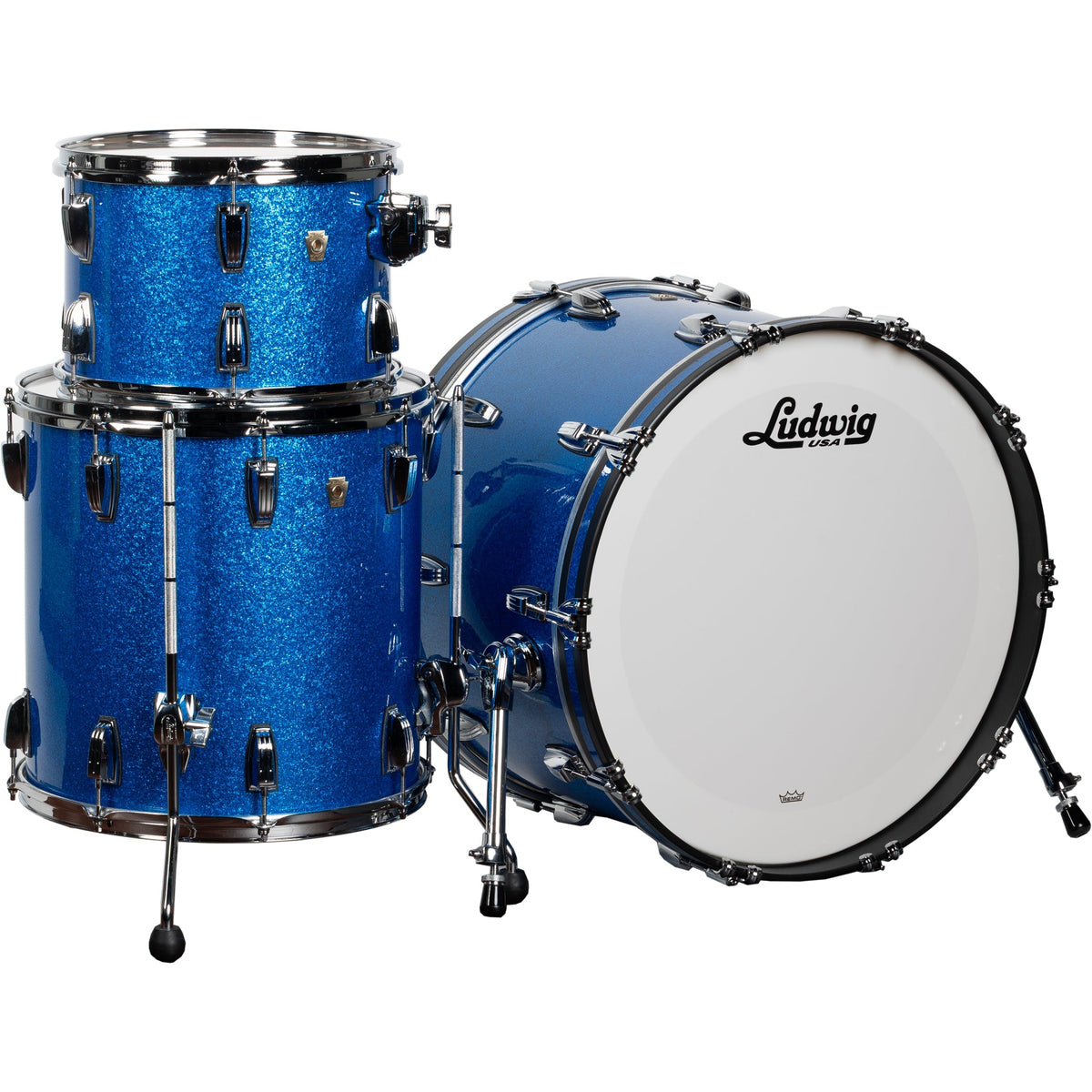 Ludwig Classic Maple Fab 3-Piece Shell Pack - Blue Sparkle (New)