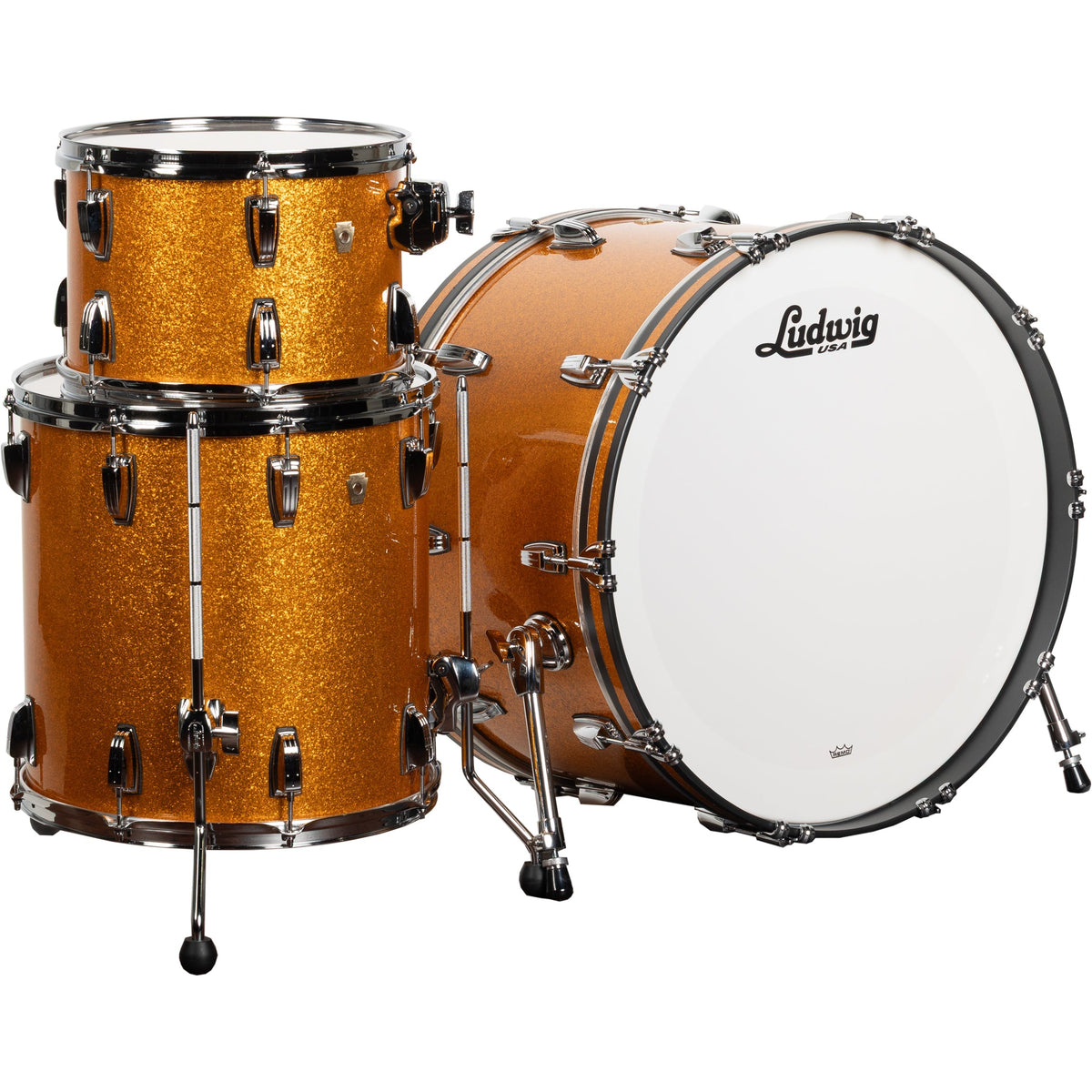 Ludwig Classic Maple Pro Beat 3-Piece Shell Pack - Gold Sparkle (New)