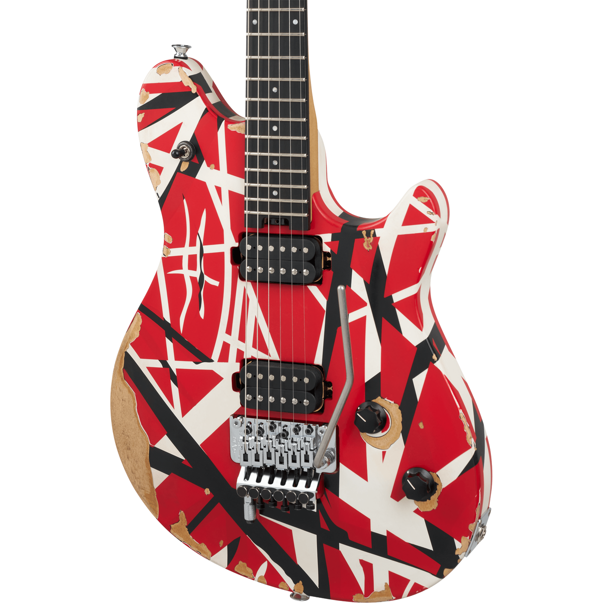EVH Limited Edition Wolfgang Special Striped Series Electric Guitar - Red, Black, and White, Aged (New)