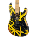 EVH Limited Edition Striped Series Frankenstein Frankie Electric Guitar - Aged Black with Yellow Stripes (New)